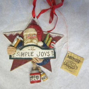PAM SCHIFFERL ORNAMENT AMERICA THE BEAUTIFUL SERIES, "SIMPLE JOYS" ORIG CARVING